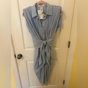 Do + be maxi button down tie dress